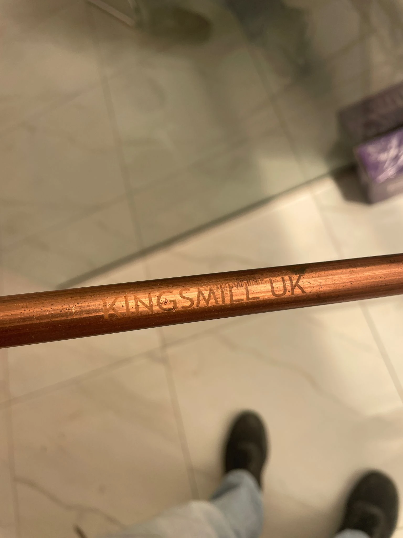 Copper-plated lightning rod or a ground earthing rod. - View 1
